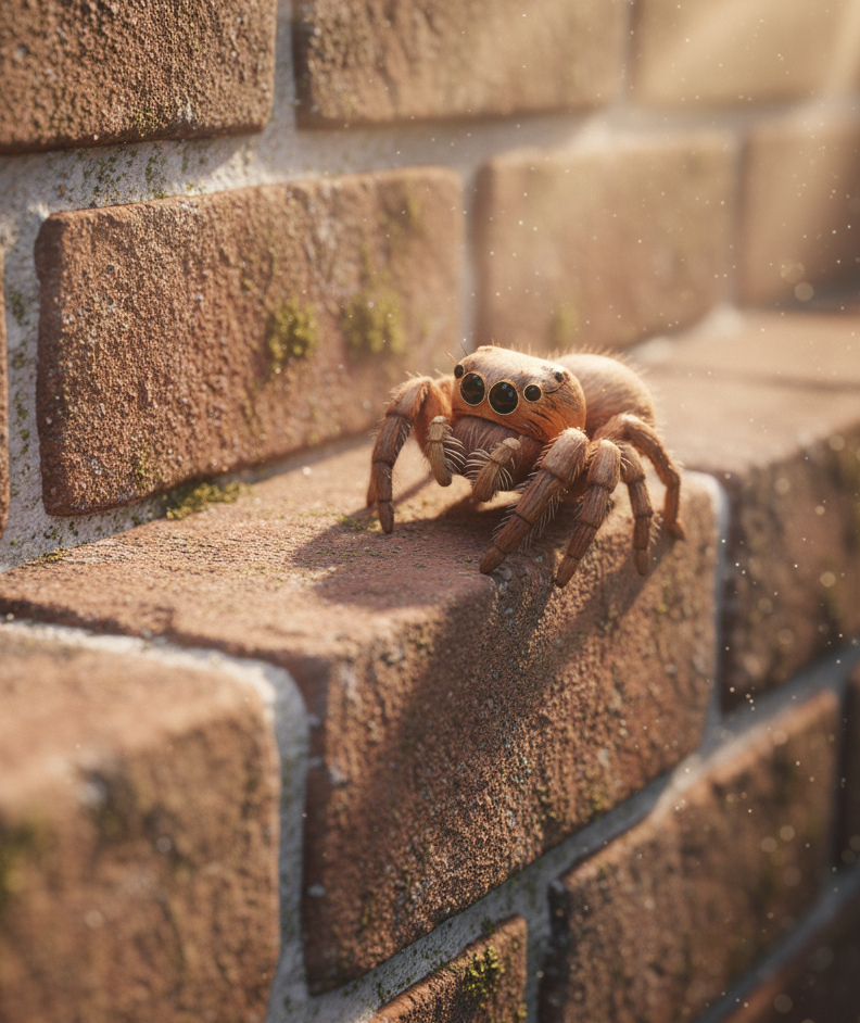 Dibujo animal de una araña saltarina