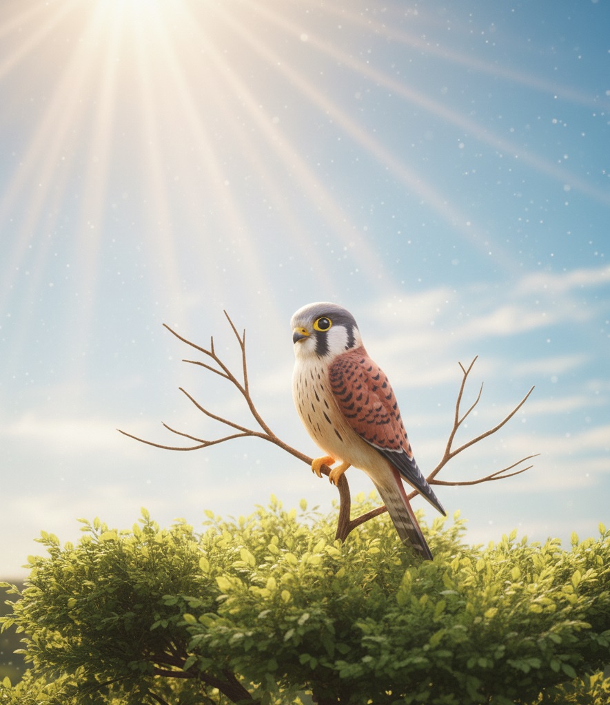 Dibujo animal de un cernicalo