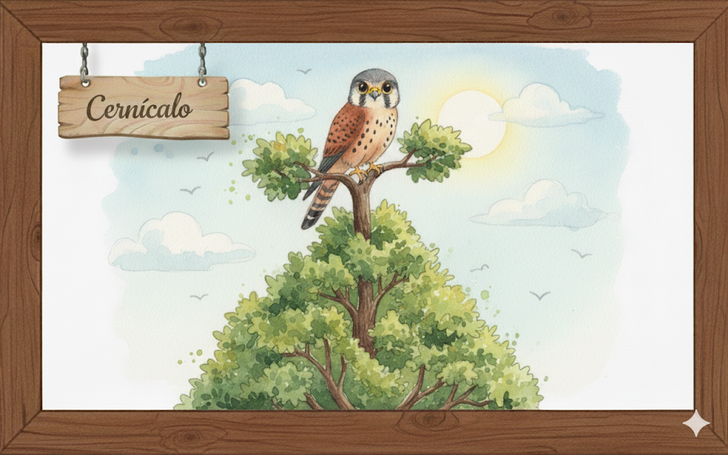 Dibujo de la especie falco sparverius