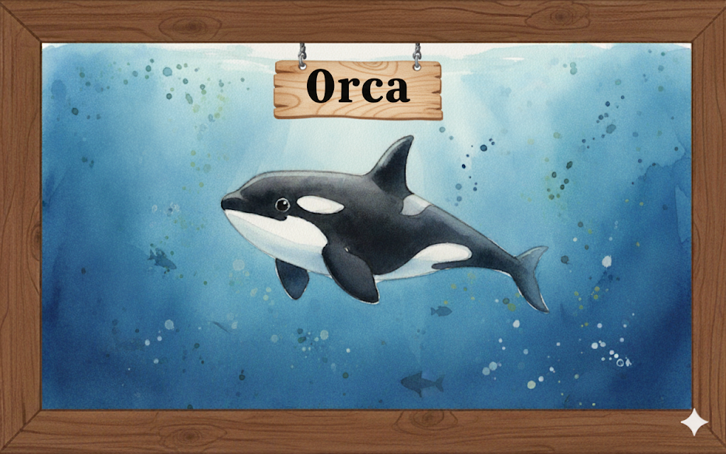 Dibujo de la especie orcinus orca