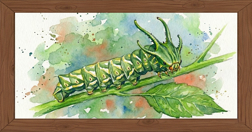 Dibujo de la especie oruga dragon