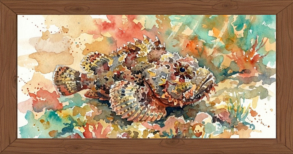 Dibujo de la especie pez piedra