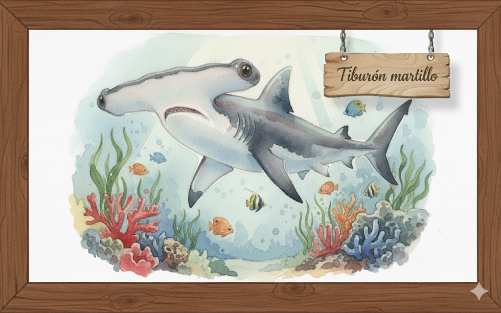 Dibujo de la especie sphyrna mokarran