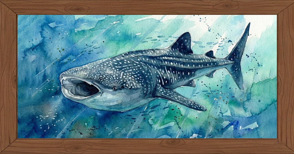 Dibujo de la especie tiburon ballena